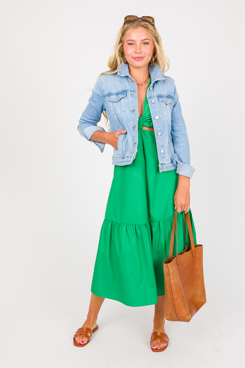 Torie Cut Out Midi, Kelly Green