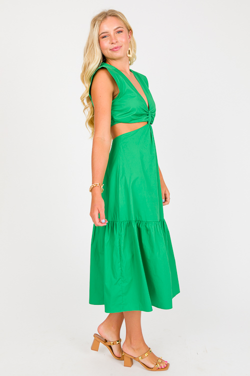 Torie Cut Out Midi, Kelly Green