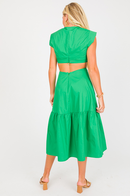 Torie Cut Out Midi, Kelly Green