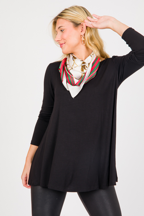 Open Back Knit Top, Black