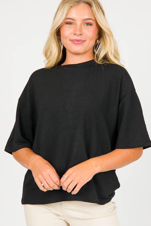 Mallory Knit Top, Black