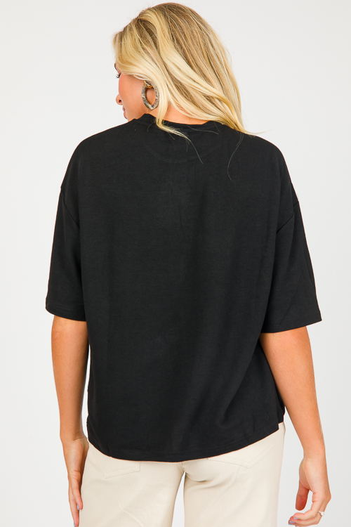 Mallory Knit Top, Black