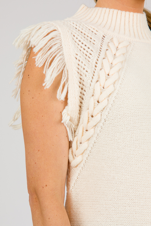 Tassel Fringe Sleeveless Sweater