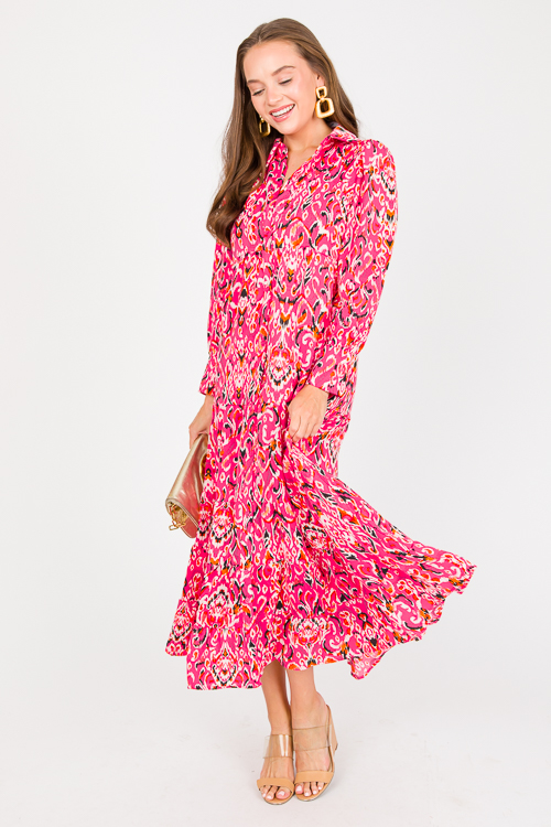 Alaina Abstract Maxi, Fuchsia