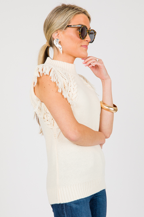 Tassel Fringe Sleeveless Sweater