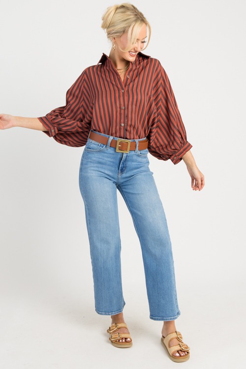 Kolly Striped Shirt, Rust