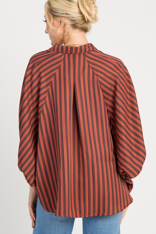 Kolly Striped Shirt, Rust - 0811-26.jpg
