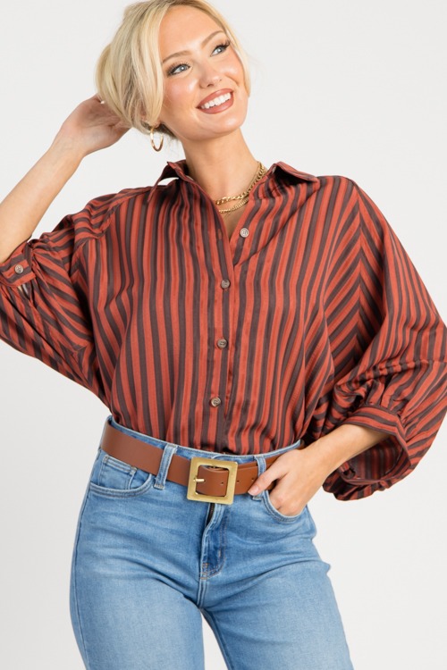 Kolly Striped Shirt, Rust - 0811-30.jpg