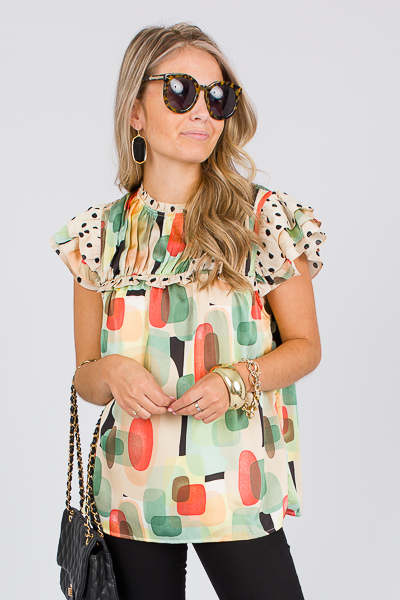 Dot Trim Mod Top