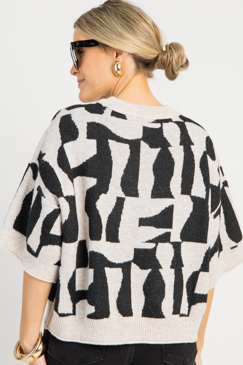 Geometric Print Sweater, Black - 0811-75.jpg