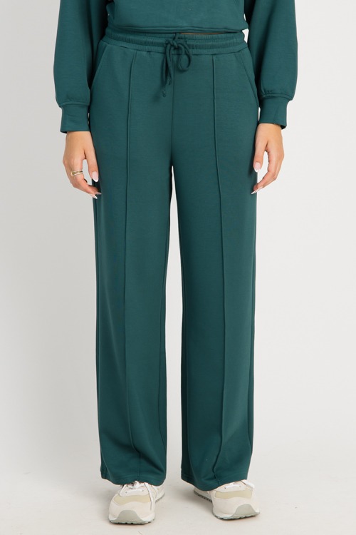 Luxe Knit Pants, Deep Green