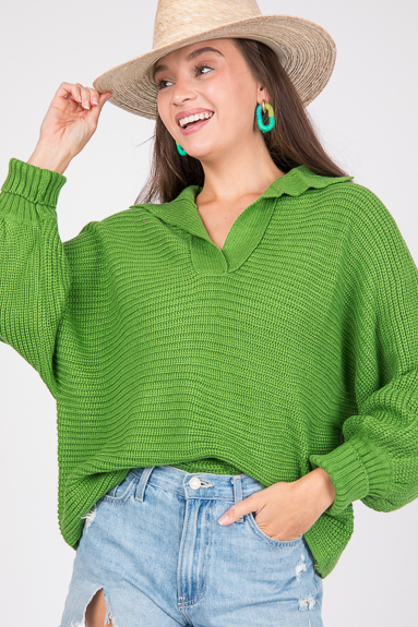 Colorblock Raffia Oval, Green