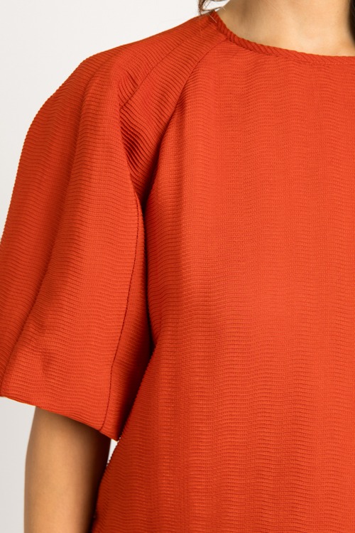 Solid Textured Blouse, Amber - 0813-126.jpg