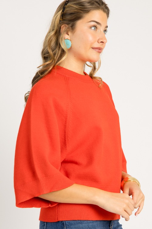Lena Solid Sweater, Tomato Red - 0813-131.jpg