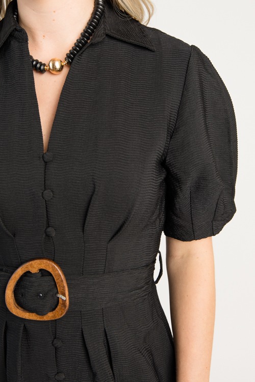 Belted Texture Dress, Black - 0813-16.jpg
