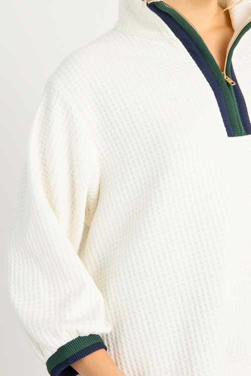 Texture Stripe Trim Pullover,Ec - 0813-2h.jpg