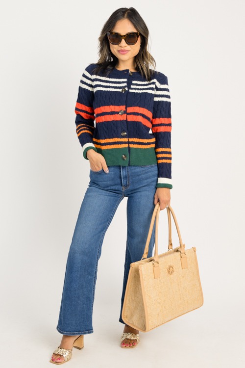 Multi Stripe Cable Cardi, Navy - 0813-65.jpg