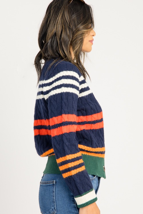 Multi Stripe Cable Cardi, Navy - 0813-66.jpg