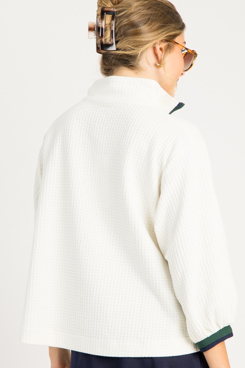 Texture Stripe Trim Pullover,Ec - 0813-7.jpg