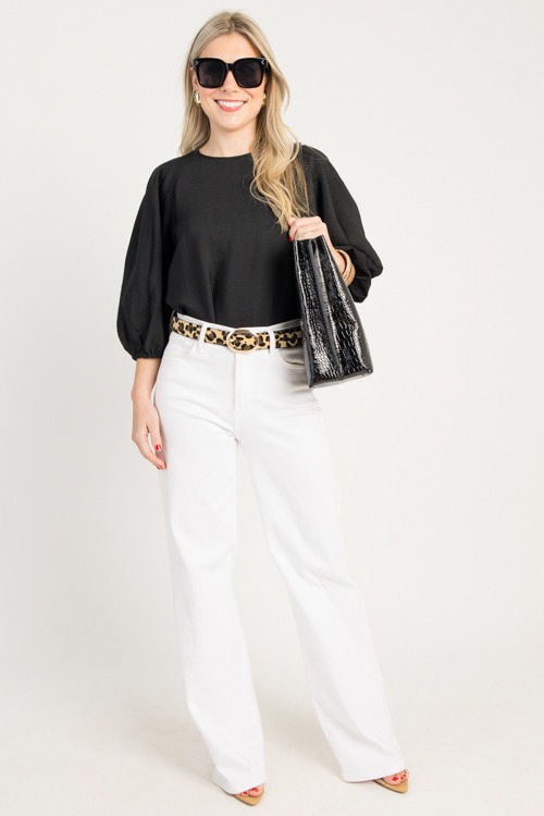 Solid Textured Blouse, Black - 0813-78.jpg