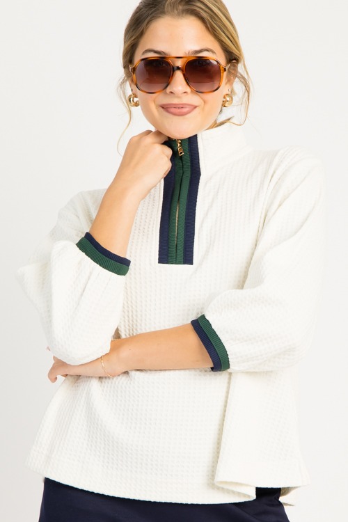 Texture Stripe Trim Pullover,Ec - 0813-8.jpg