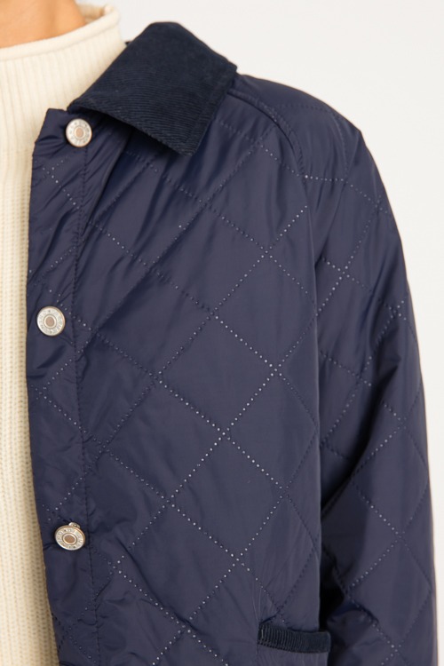 Corded Trim Quilted Jacket, Nav - 0814-152h.jpg