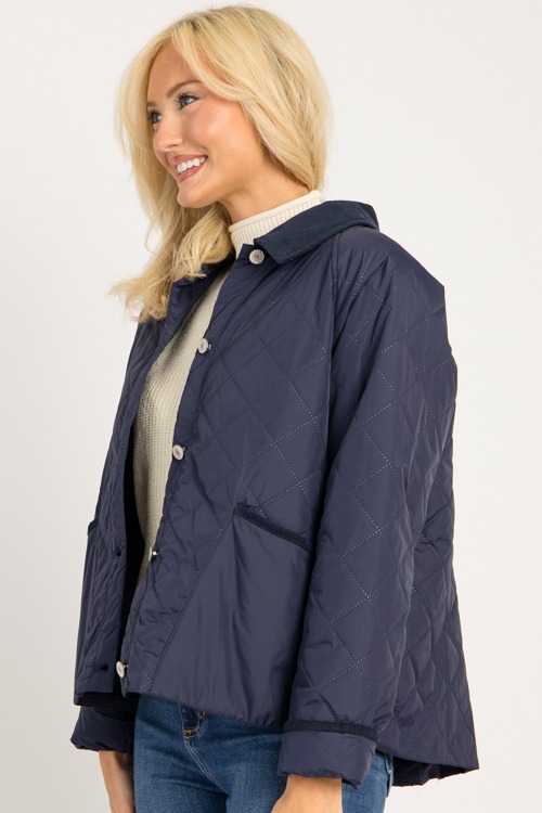 Corded Trim Quilted Jacket, Nav - 0814-157.jpg