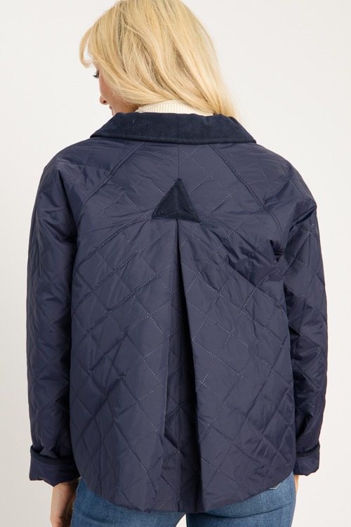 Corded Trim Quilted Jacket, Nav - 0814-158.jpg