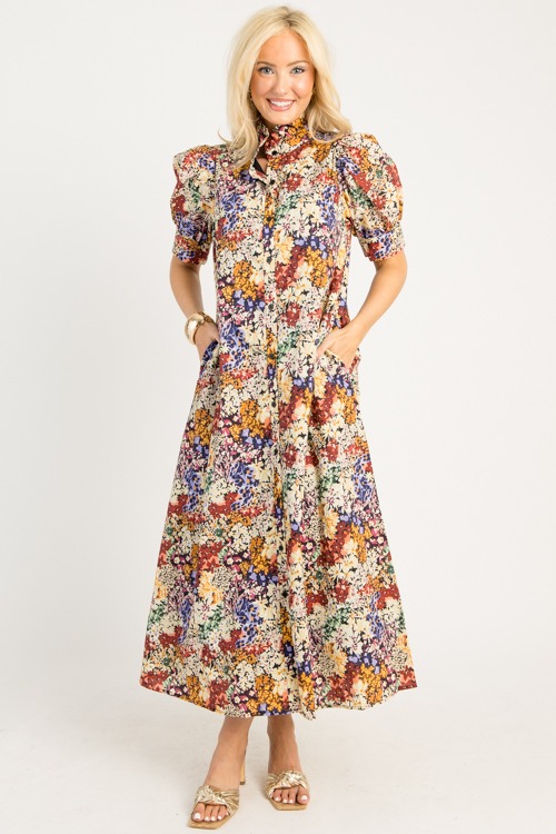 Miranda Floral Maxi, Ivory Multi