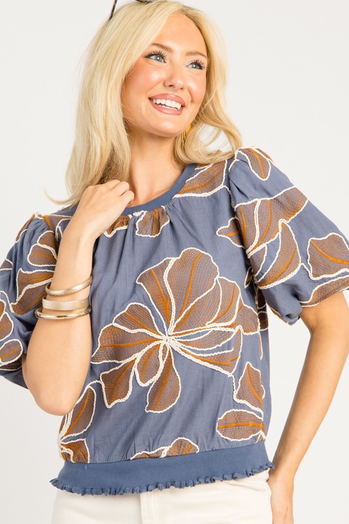 Floral Embroidery Top, Blue - 0814-186h.jpg