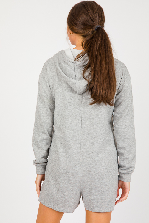 Hoodie Romper, Grey