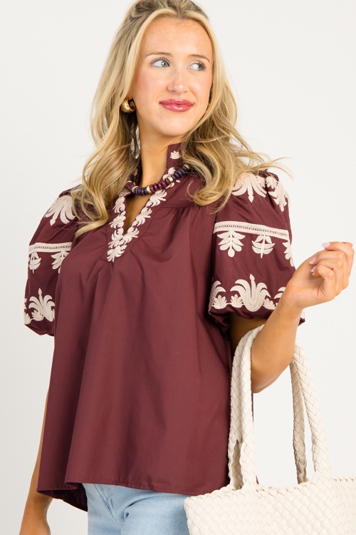 Kristen Embroidery Top, Burgand - 0815-124h.jpg