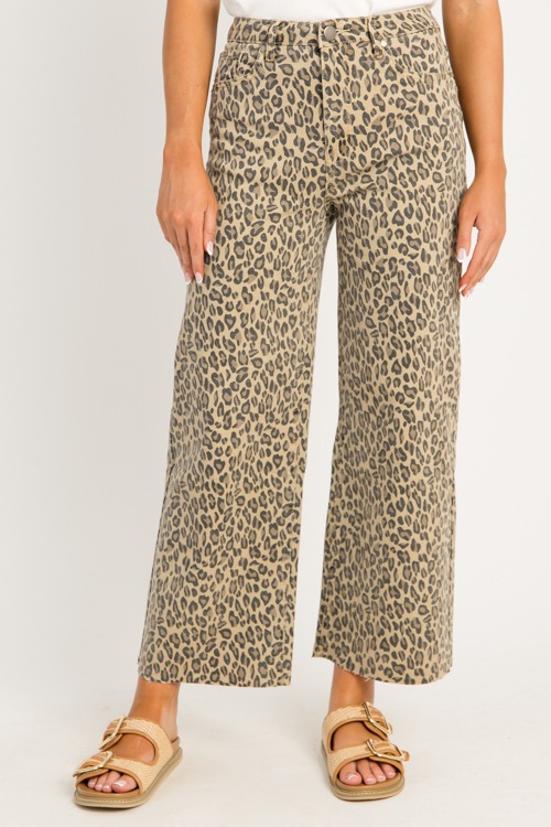 Wild Side Leopard Pants, Camel