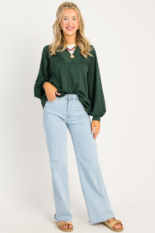 Jane V-Neck Pullover, Hunter Green - 0815-70.jpg