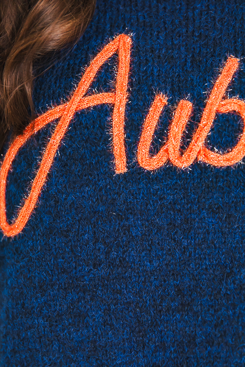 Auburn Sweater, Navy/Orange