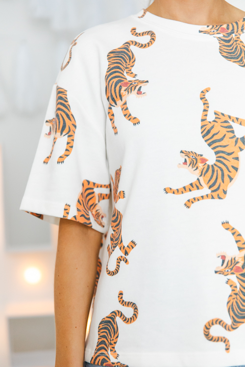 Tiger Pocket Tee, Off White