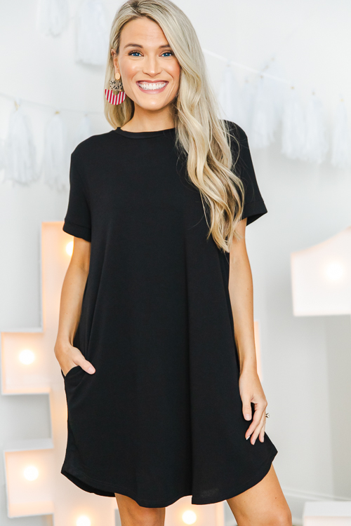 Gia Tshirt Dress, Black