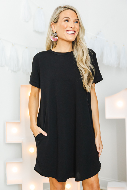 Gia Tshirt Dress, Black