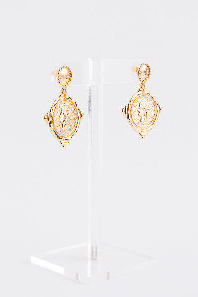 Charming Coin Earring, Gold