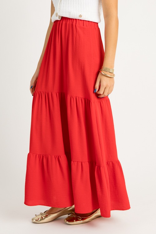 Eileen Maxi Skirt, Red