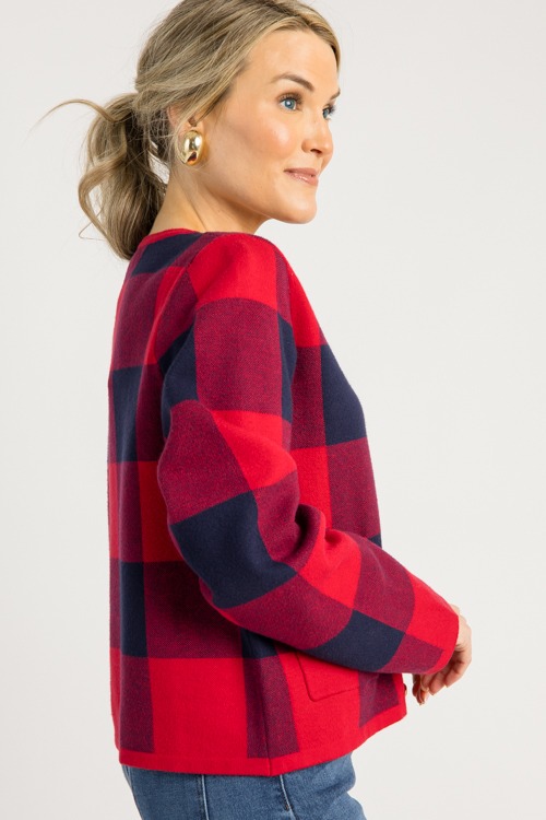 Check Button Cardigan, Red - 0818.47.jpg