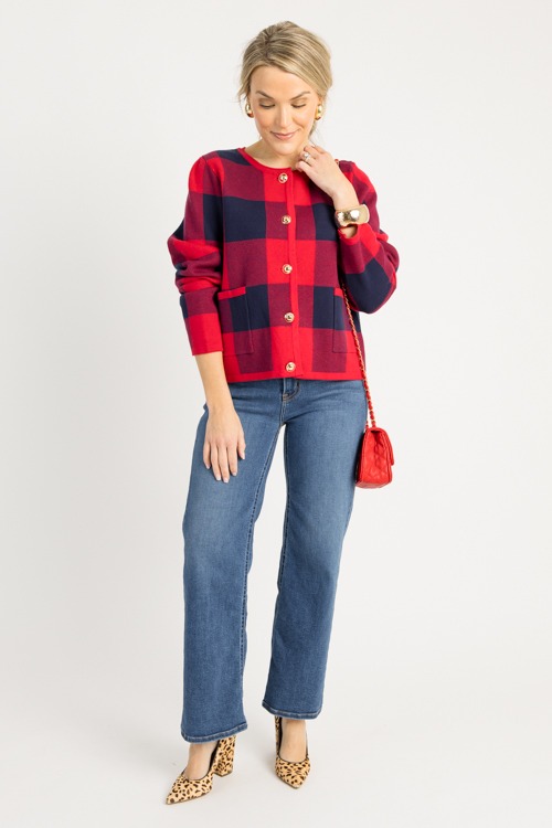 Check Button Cardigan, Red - 0818.48.jpg