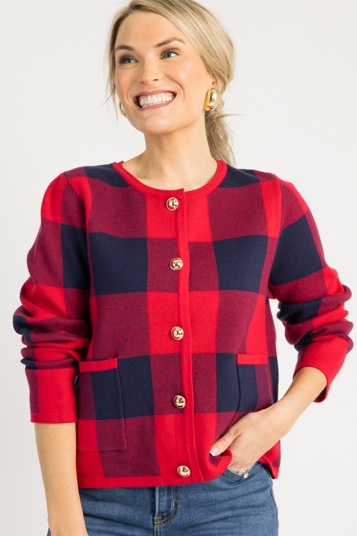 Check Button Cardigan, Red - 0818.51.jpg