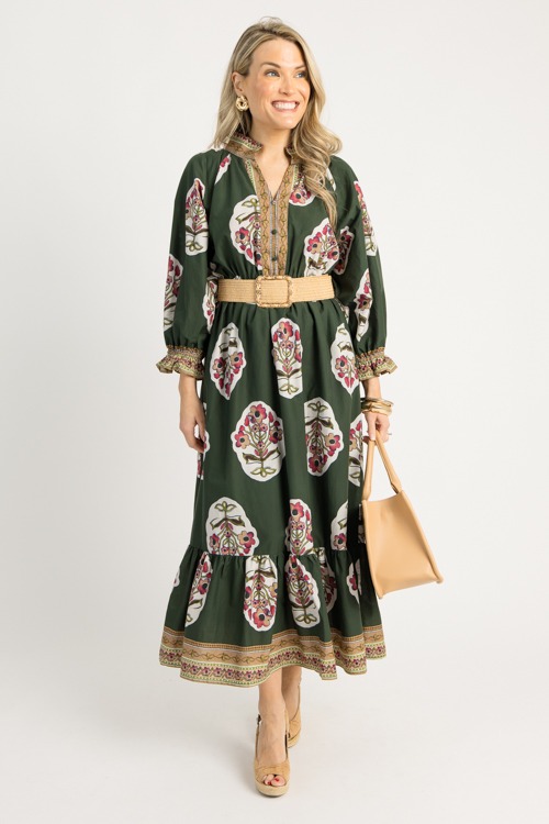 Border Print Bloom Maxi, Palm G