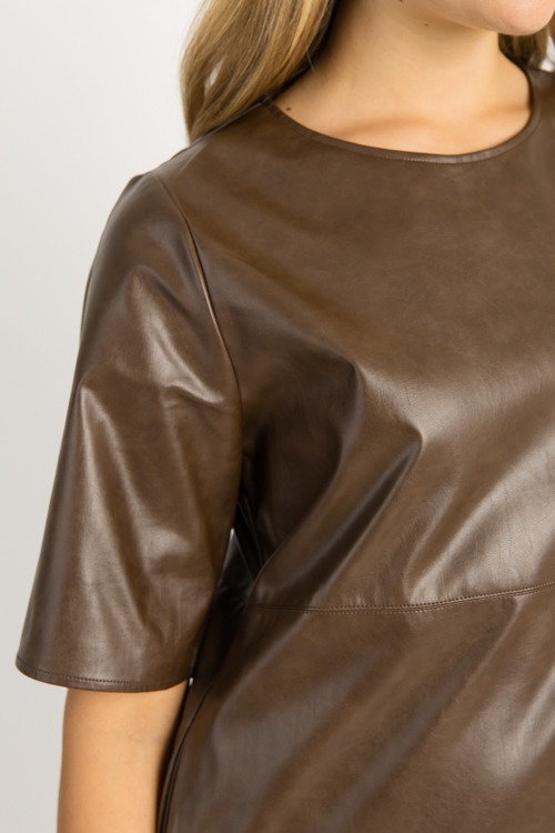Espresso Leather Dress, Brown - 0819.60.jpg