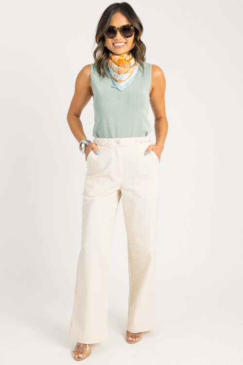 Braided Waist Pants, Cream - 0820-126.jpg