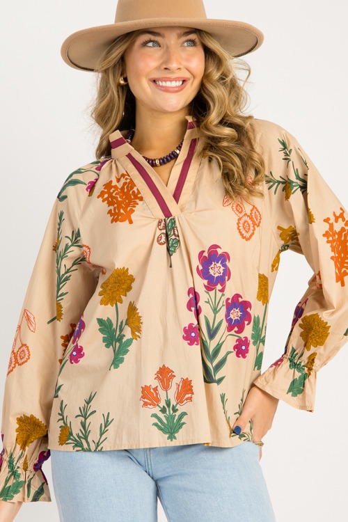 Vickie Floral Top, Tan Mix - 0820-132.jpg