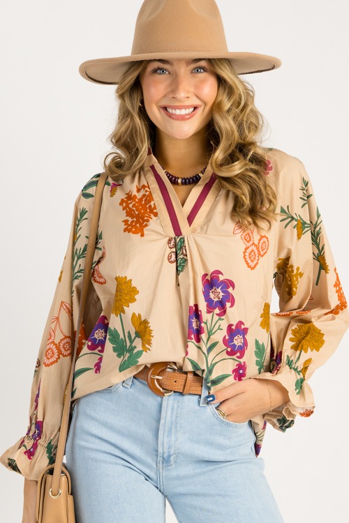 Vickie Floral Top, Tan Mix - 0820-135.jpg