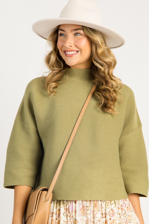The Mattie Sweater, Light Sage
