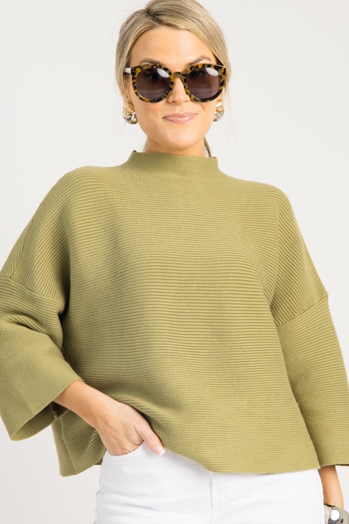 The Mattie Sweater, Light Sage